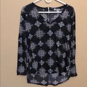 Charlotte Russe LongSleeve Zipper Back Aztec print